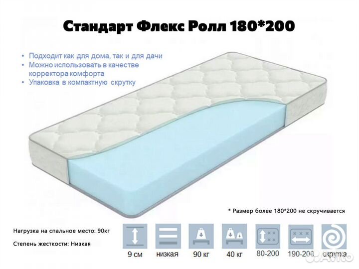 Матрас 180 на 200 Орматек Стандарт Флекс Ролл