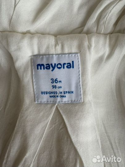 Пальто для девочки mayoral 98