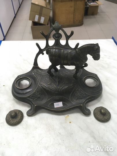 Чернильница Франция конец 19 века бронза