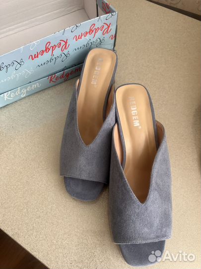 Шлепанцы женские 38 натуральная замша