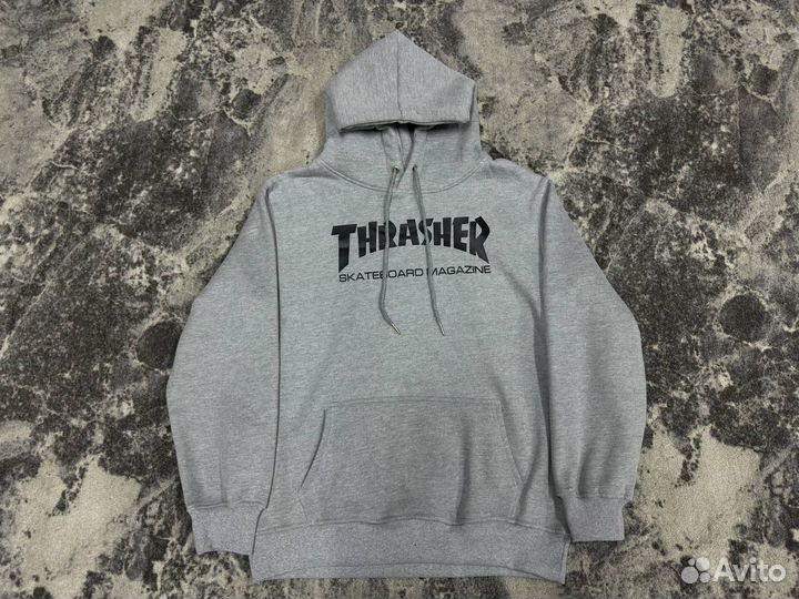 Худи thrasher classic серый