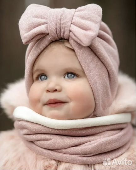 Шапка и снуд для девочки 44-47р