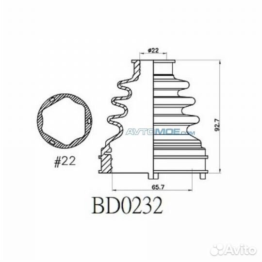 Пыльник шруса внутренний BD0232 avantech