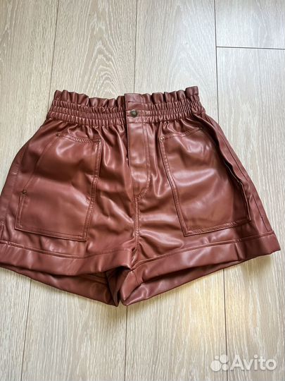 Шорты экокожа