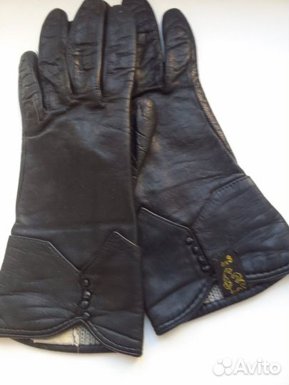 Перчатки зимние женские, натуральная кожа