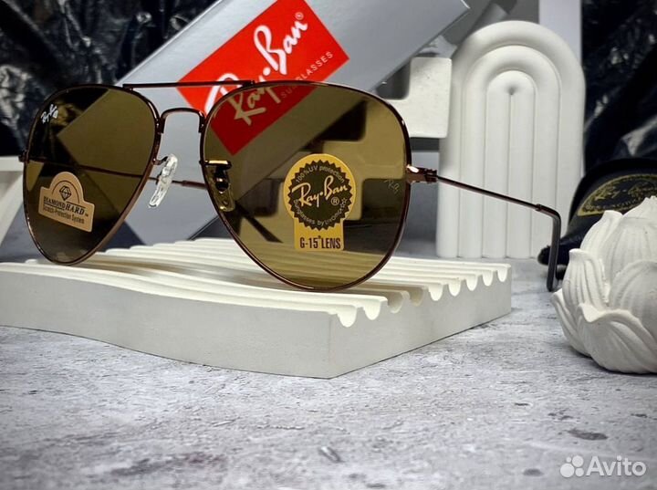 Очки Ray Ban Aviator коричневые