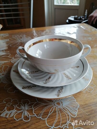 Фарфоровая посуда СССР, овальные, круглые блюда