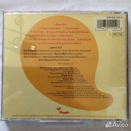 CD Jethro Tull/Too Old To.Die,1997,UK,Swindon