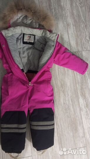 Зимний комбинезон для девочки 98+6