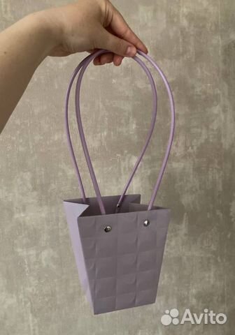 Корзинка бумажная сиреневая