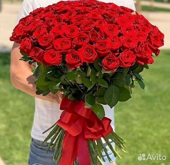 Розы высокие Доставка цветов