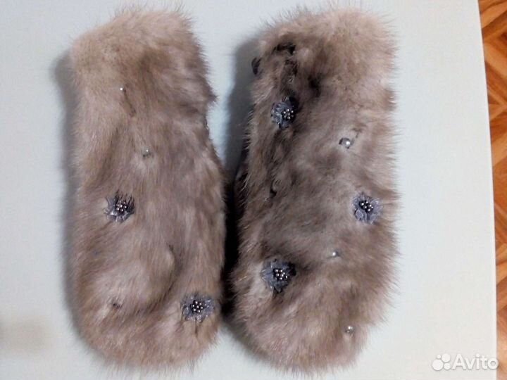 Варежки из норки