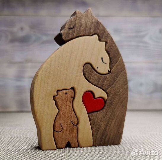 Медведи фигурки из массива бука