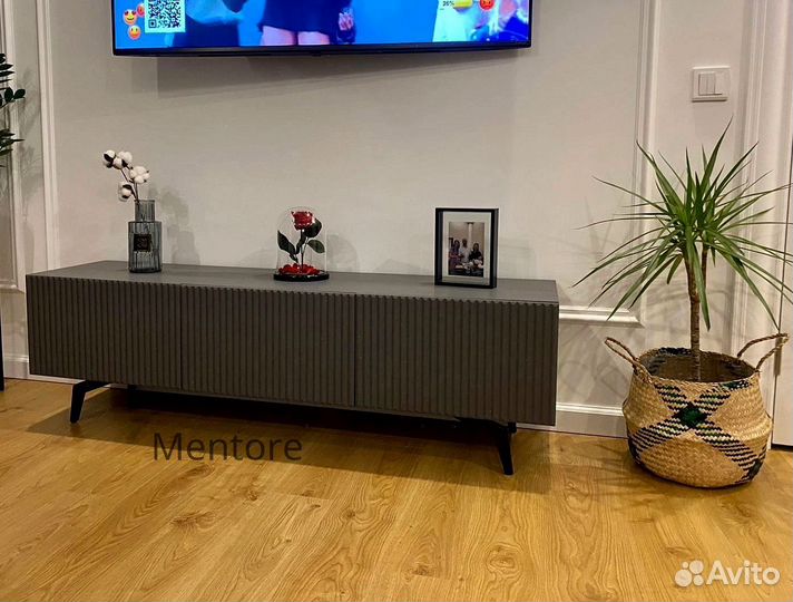 Тумба тв Bravo в цвете графит (конструктор)