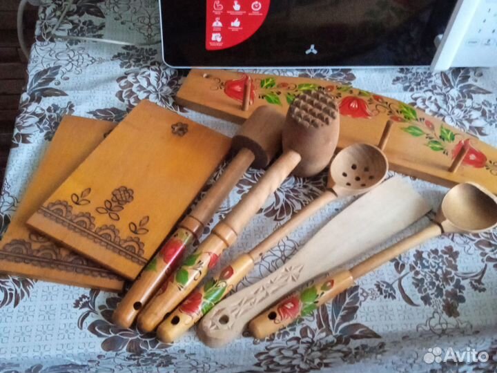 Деревянная расписная посуда СССР