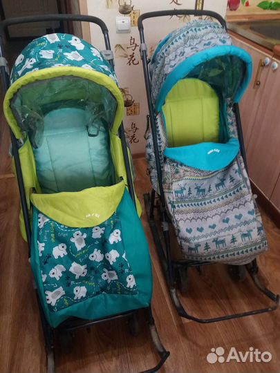 Санки коляска на колесах