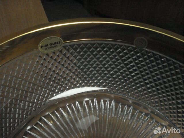 Ваза для фруктов хрусталь, Чехия, Богемия