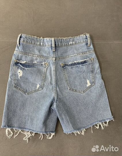 Джинсовые шорты zara 34