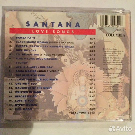 CD Santana/ Love Songs,1995, Holland
