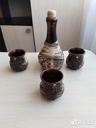 Графин керамический с стаканами