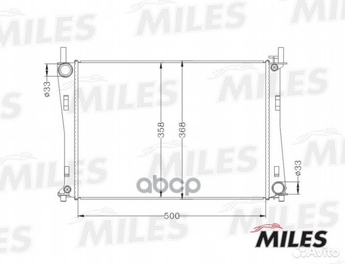 Радиатор, охлаждение двигателя acrb019 Miles