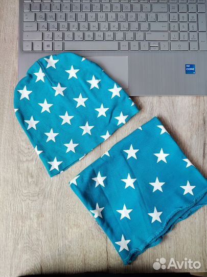 Комплект шапка и снуд для мальчика