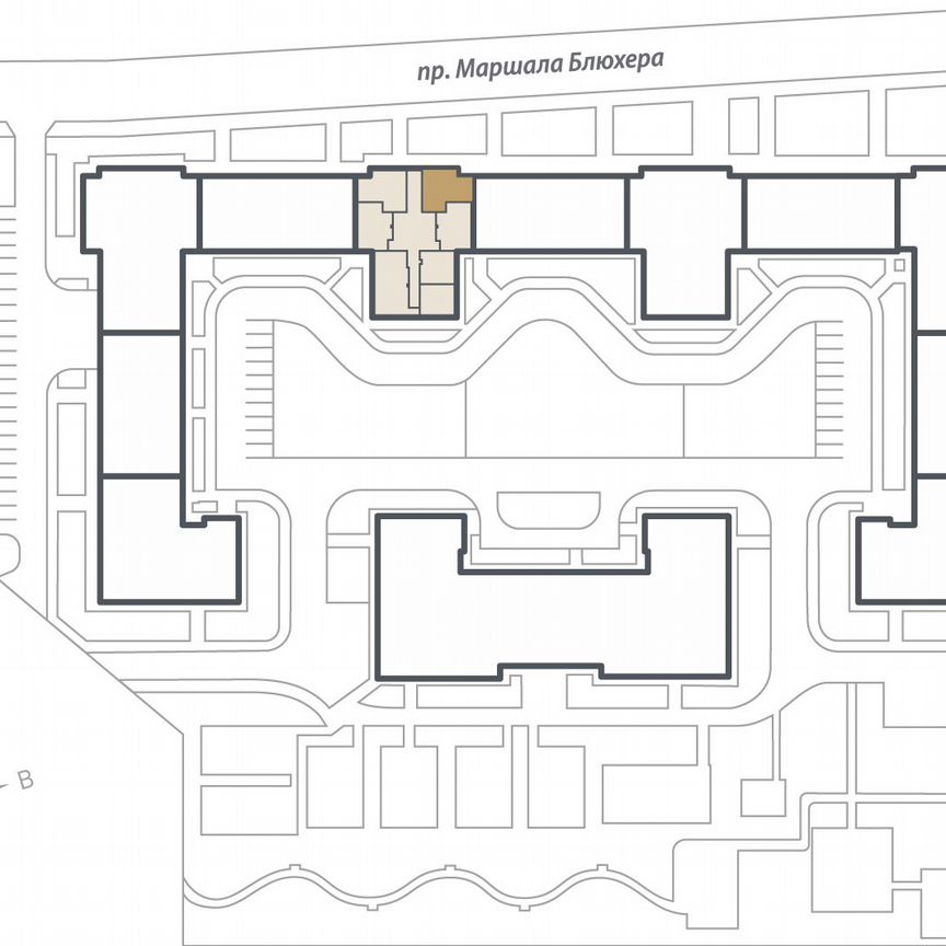 2-к. квартира, 60 м², 7/17 эт.