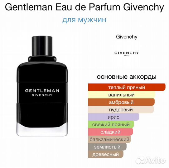 Givenchy Gentleman Eau de Parfum ориг тестер