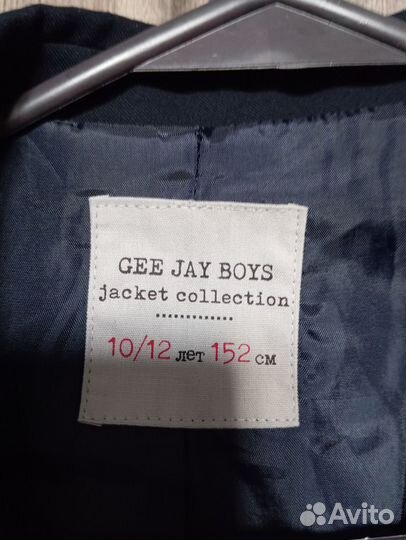 Пиджак школьный для мальчика синий, 10-12 лет