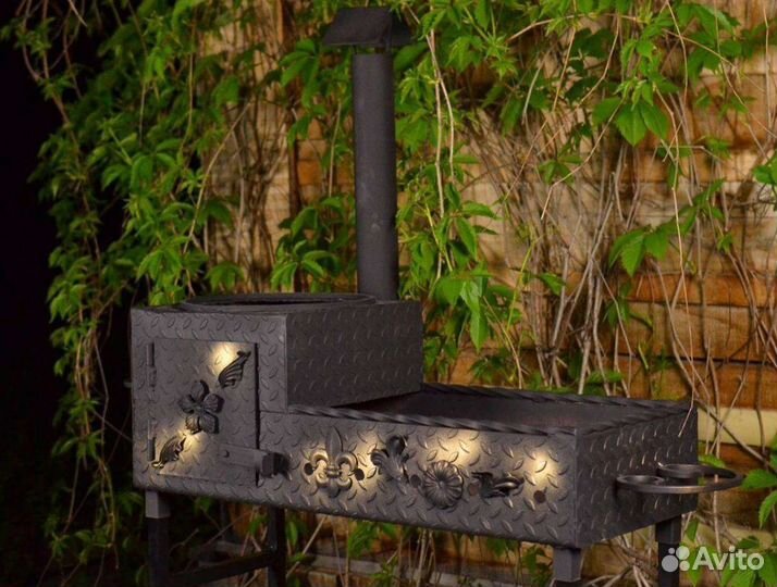 Мангал с печью под казан (Сталь 4 мм) В наличии