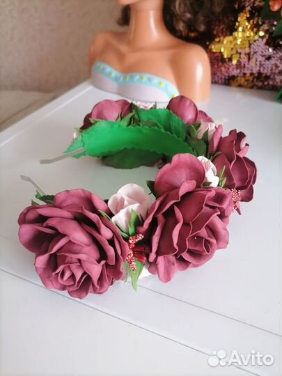Ободки с цветами из фоамирана