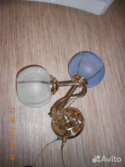 Бра настенное, цветное стекло