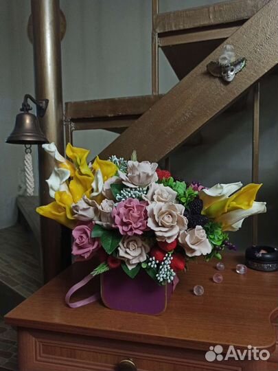 Букет цветов из мыла
