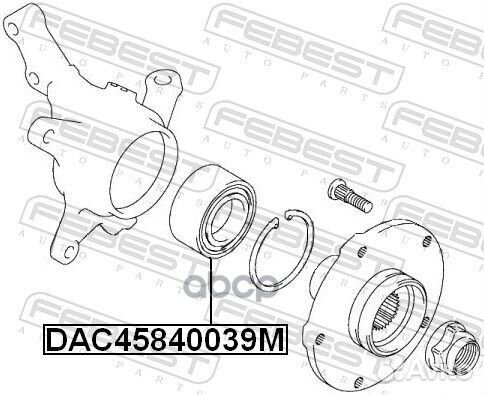 Подшипник ступичный передний (45x84x39) DAC4584
