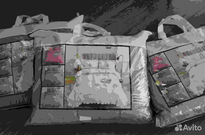 Постельное белье евро с готовым одеялом