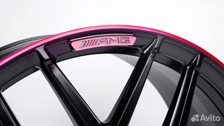 Диски колесные кованые AMG 10 спицевые черные R22