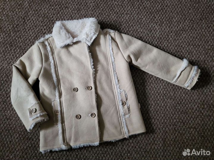 Новые дубленка и брюки для девочки