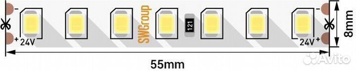 Светодиодная лента SWG 13W/m 126LED/m 2835SMD ней