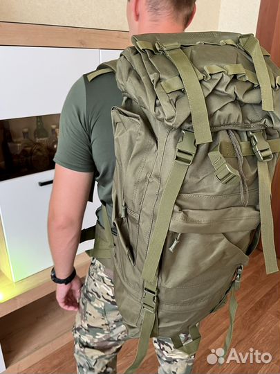 Рюкзак тактический 75 л (зеленый олива)