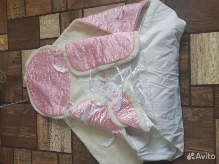 Конверт на выписку для девочки осень зима