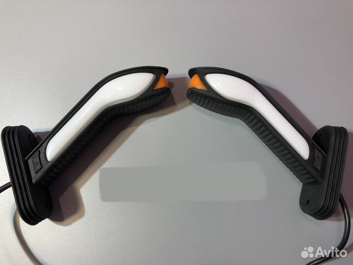 Диодные неоновые LED габаритные фонари рожки, 36см