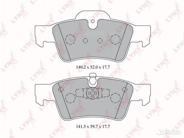 Lynxauto BD-5332 Колодки тормозные дисковые зад