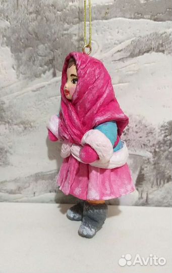 Ватная ёлочная игрушка