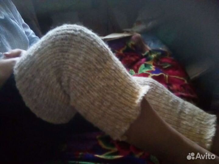 Наколенники из натуральной овечьей шерсти