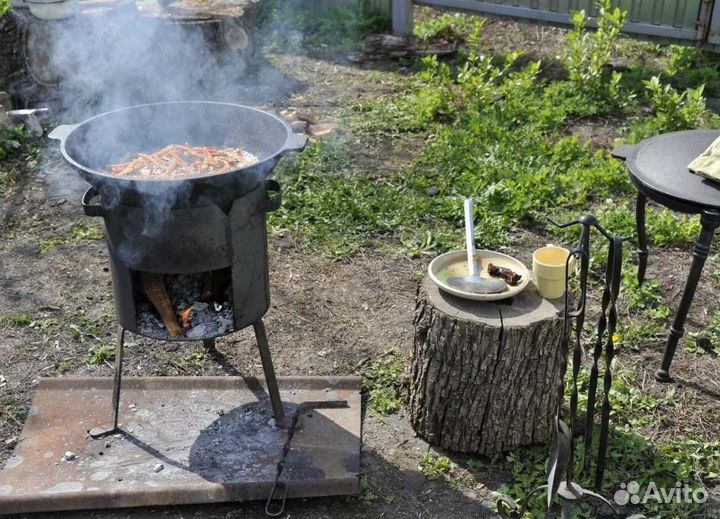 Узбекский казан чугунный Намаганский 12 л круглое