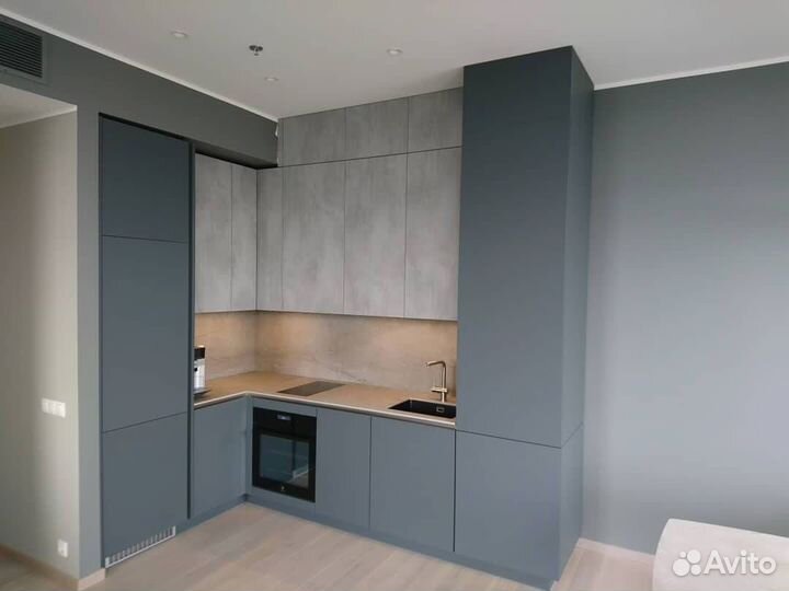 Кухня на заказ матовае фасады soft touch