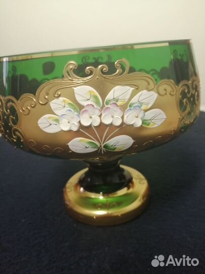 Богемия Ваза на ножке, салфетница и пепельница