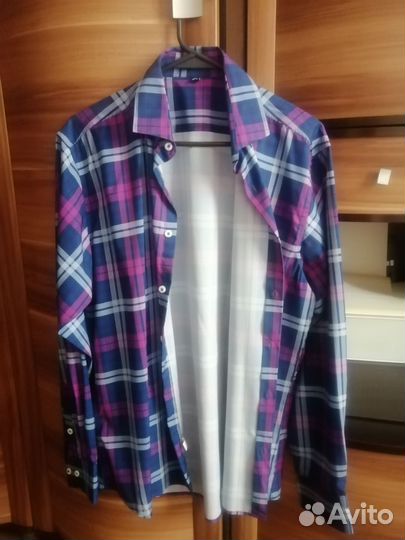 Мужская рубашка в клетку новая