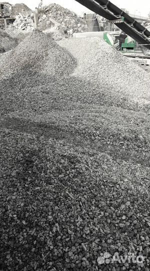 Щебень гравийный, все фракции