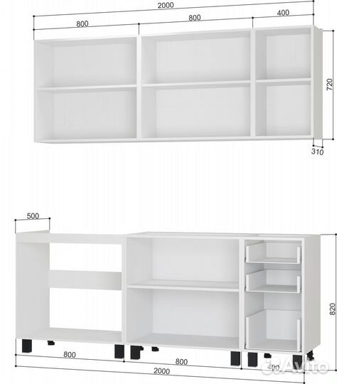 Кухня 2,0м Сканди № 1 новая
